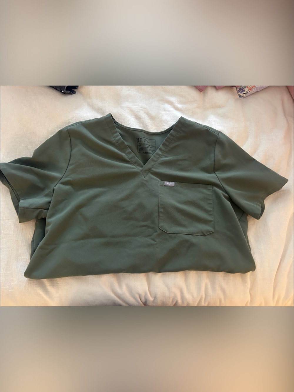 Figs Olive Green Catarina scrub top xxl